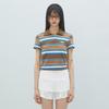LALAFOX Striped Collar T-Shirt Brown Br2Ch001
