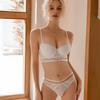 Wholesale French Sexy Lace Underwear Strap Hollow Embroidery Gathering Bra Adjustable Top Support Bra Women