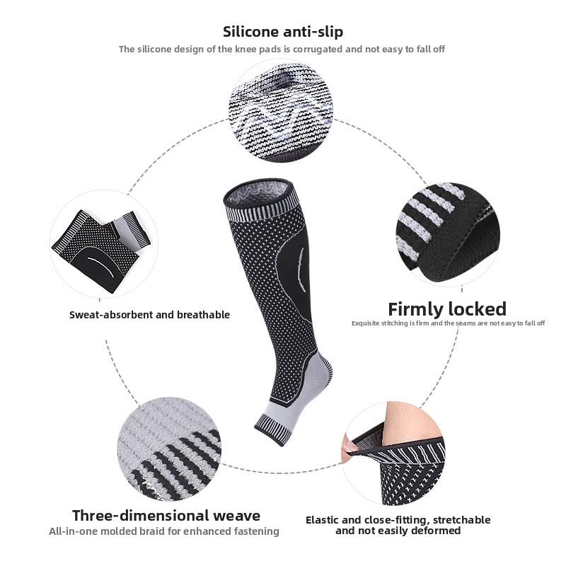 Nylon Knitted Extended Sports Ankle Protection Warm Breathable Pressure Leggings Basketball Football Mountaineering Protective Gear