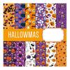 Classic Halloween Elements Stickers 12 Sheets Scrapbook Paper Set, 6x6in Double-Sided Craft Paper, Pumpkin Themed PaperPack Ghost Bat Pattern