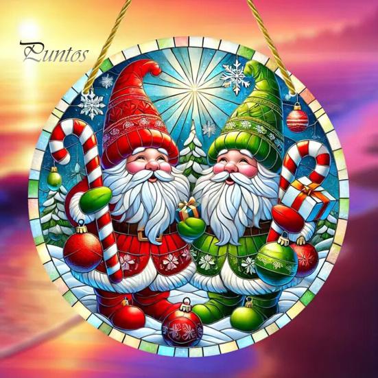 Christmas Party Hanging Supplies Tree Ornaments, Acrylic Festive Pendants with Lanyard for Seasonal Home Ornaments Holiday Decoration, Indoor