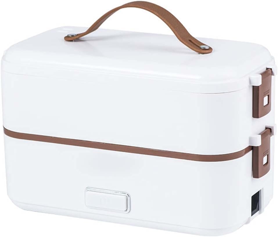 

Электрический подогреваемый ланч-бокс, контейнер для подогрева пищи емкостью 0,8 л для домашнего офиса, двухслойный подогреватель пищи из нержавеющей стали PP объемом 0,8 л US