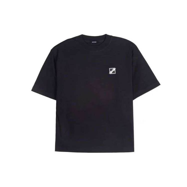 We11done Logo Patch High Street Short Sleeve T-Shirt Unisex Tops Black WD-TT1-21-544-U-BK