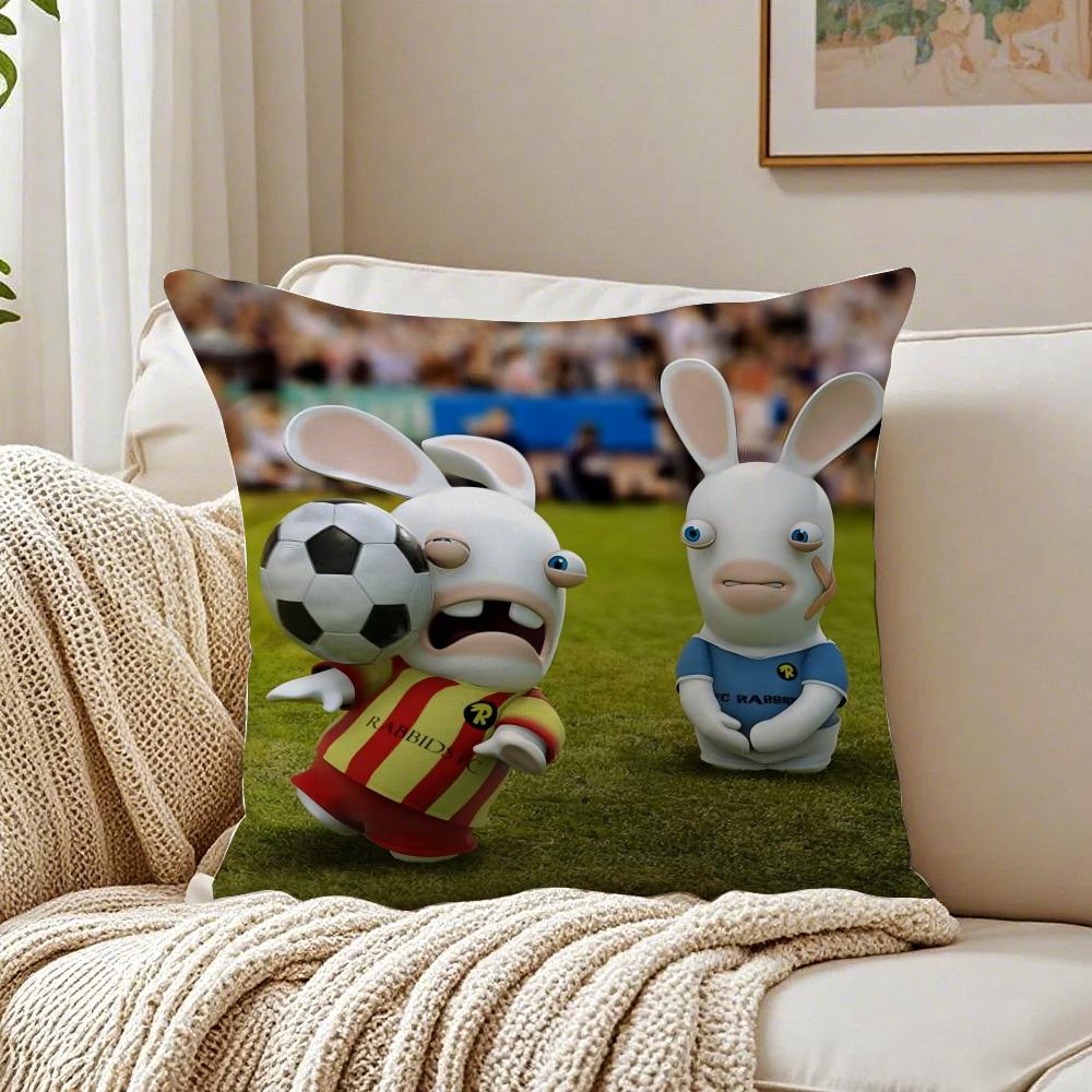 Rraving Rabbids Cushion Cover Pillowcase Antidustmite Living Room Sofa Decor Cushion Room