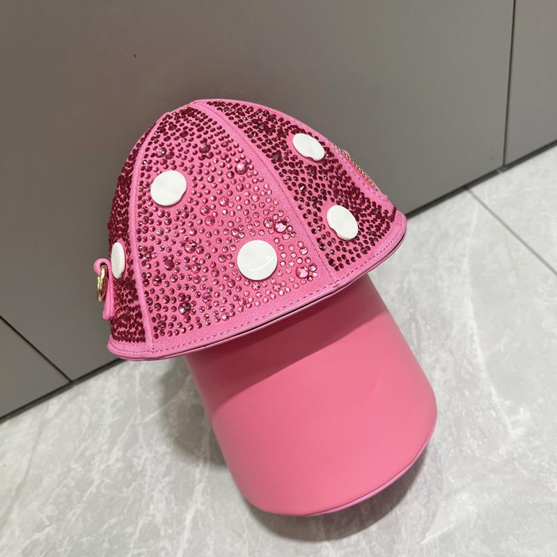 2025 Luxus Mode Designer Damen Pilzförmige Strassstein Clutch Femme Kristall Umhängetasche Lustige Shiitake Handtasche