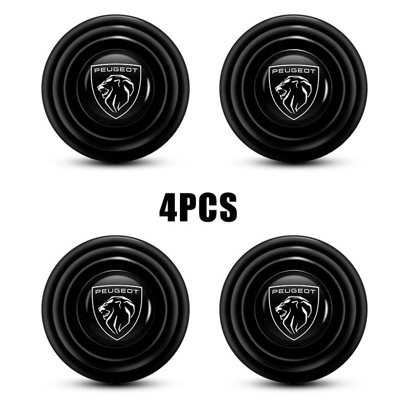 

2026 Hot Car Sticker Silicone Car Logo Door Trunk Shock Absorber Sticker Gaskets Pads For Peugeot 206 307 308 3008 207 208 407 5