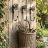 Heavy Duty Wheel Shape Hook Iron Hat Bag Hanger Retro Wall Hanging Hook  for Entryway