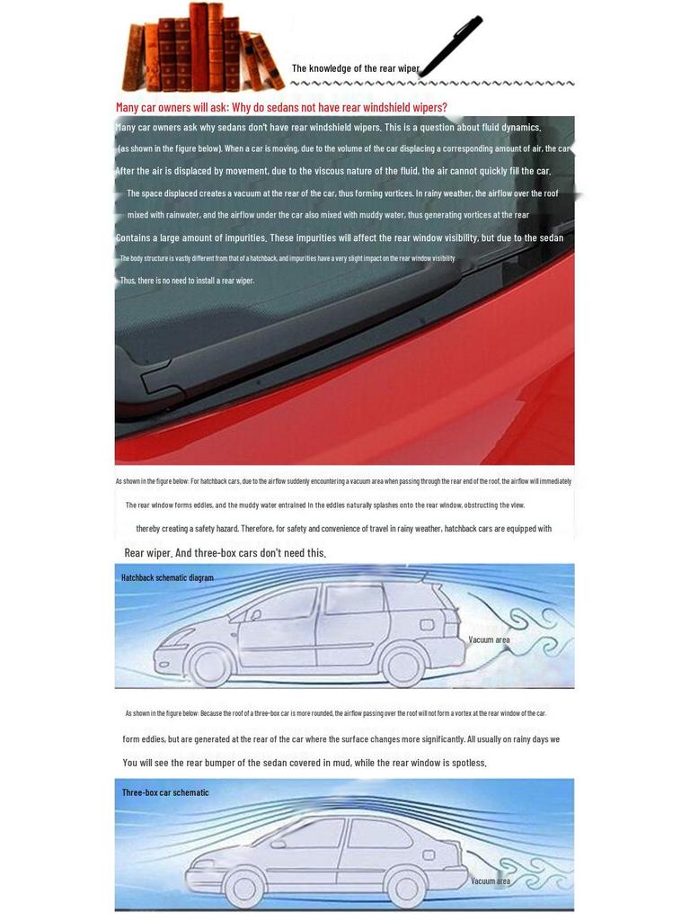 BAIC Senova X55 Rear Wiper Blade - Compatible with 15 Models, Plastic Frame, Natural Rubber Strip