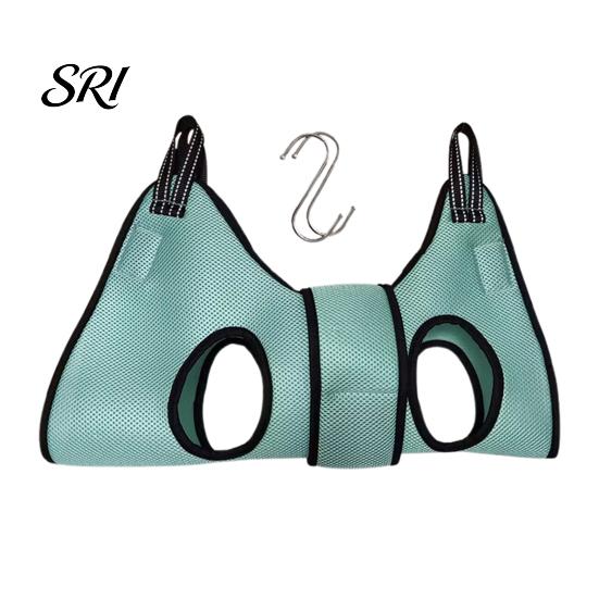 Dog Grooming Hammock Pet Breathable Mesh Sling Cat Restraint Lightweight Tool with Security Strap for Small Medium Dogs Cats Nail Trimming