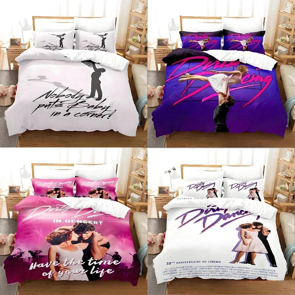 3d Dirty Print Dancing Pattern Duvet Cover Pillowcase Set Bedroom Bedding Gift