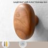 Solid Wood Handle Clothes Hook Coat Hook Wall-mounted Hook Punch-free Door Clothes Hanger Pebble Shape Cabinet Door