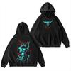 Hazbin Hotel Angel Dust Husk Anime Hoodies Men's Women's Clothing Harajuku Washed Streetwear Oversized Long Sleeve Cotton Hoodie