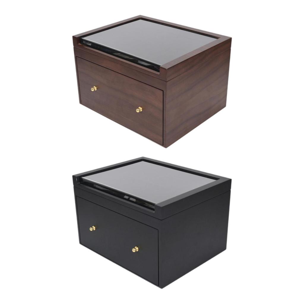 And Practical Wooden Storage Box for Collectible Cards, with Drawer, Case Sports Cards.