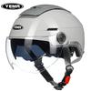 Motorcycle Summer Riding Helmet Men's and Womens Dual Lens Four Season Half Helmet Electric Bicycle Sun Protection Safety Helmet