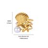 Three-dimensional double-layer sun starfish stainless steel plated k ring openable ring jewelry hot-selling new
