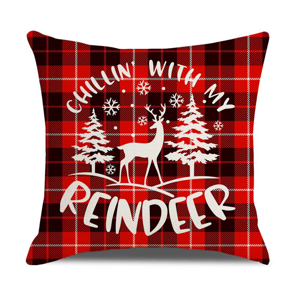 

Christmas Pillow Case Christmas Red Snowflake Christmas Tree Home Decoration Pillow Case 45 * 45Cm (excluding pillow core)