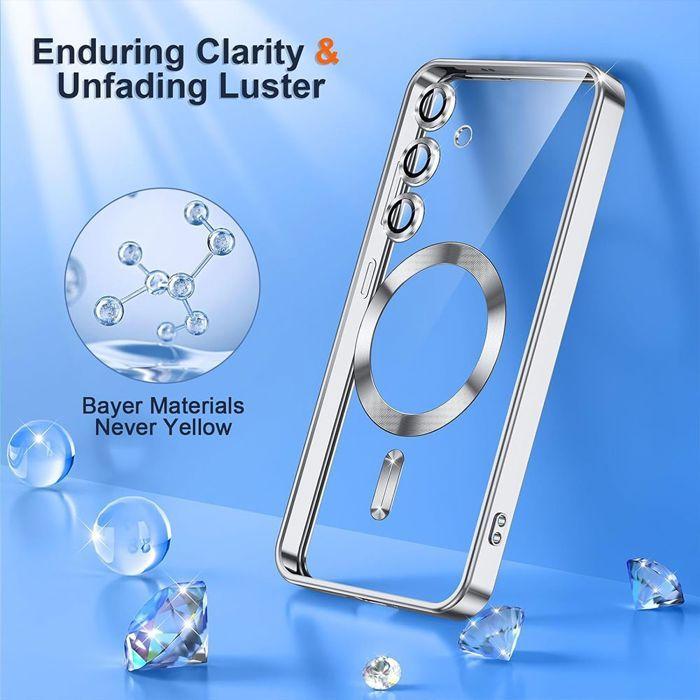 Coque de Protection - BOOLING - Samsung Galaxy A07 - Argenté - Antichoc - Film Caméra Magnétique
