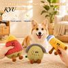 Cute Cartoon Pet Playthings Plush Fruit Dog Toy with Bell, Squeaky Interactive Chew Toy, Funny Anthropomorphic Toys Soft Stuffed for Small to