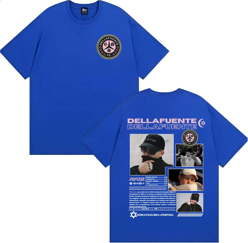 Rap Singer Dellafuente Fc Album 2026 Tour Cover Tshirt Summer Mens Womens Luxury Fashion Hiphop Street Cotton Casual Tshirt