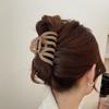 Korean Neutral Coffee Large Claw Clips for Thick Hair Accessories Women Headdress Plastic Catch Crab Hairpins Gifts