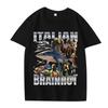Italian Brainrot Funny Meme T Shirt Men Women Tralalero Tralala Tung Tung Tung Sahur Bombardiro Crocodilo Brr Brr Cappuccino Tee