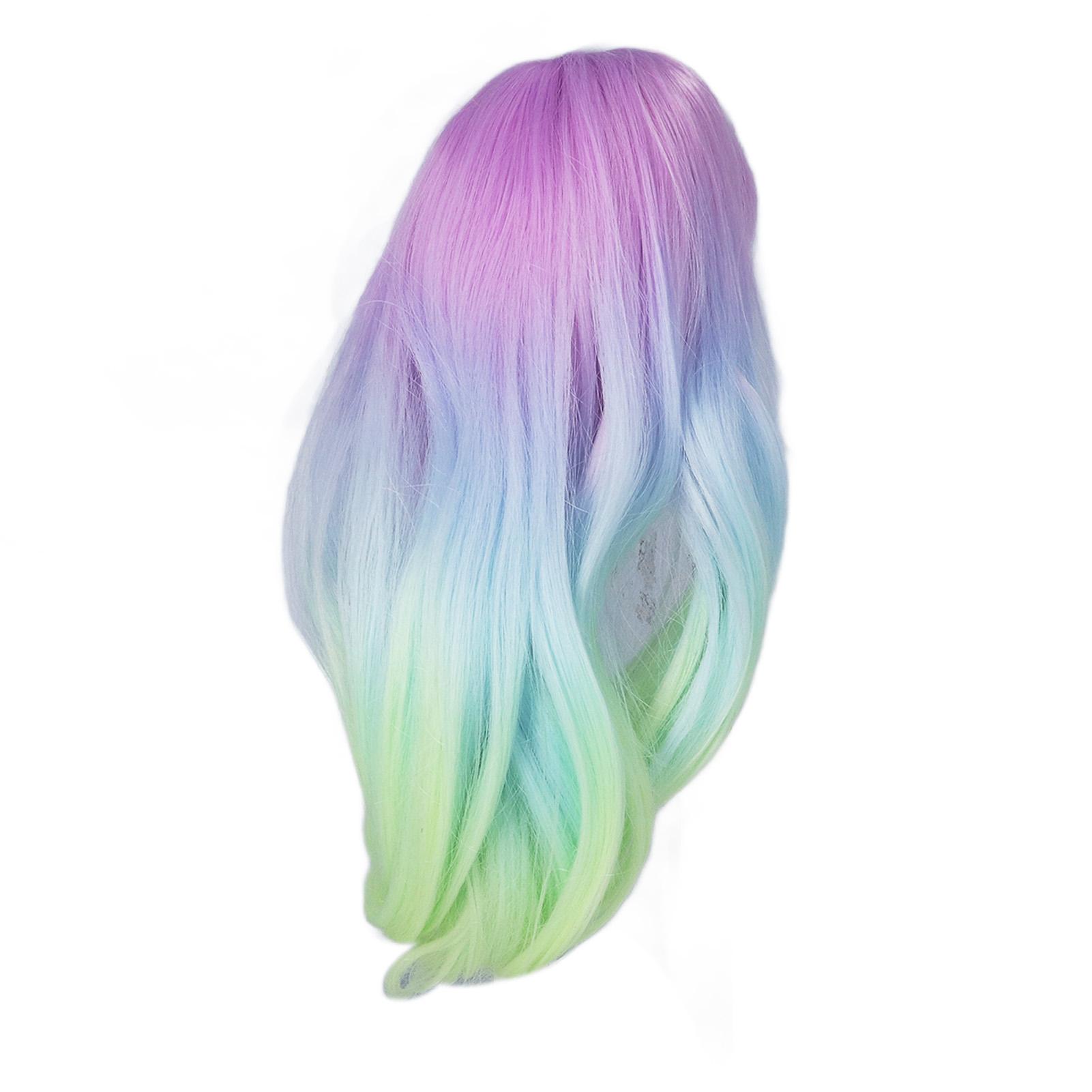 

Парик куклы с шаровым шарниром, градиент цвета, высокая имитация, мягкая эластичность 1:3 парика для кукол на голову 21–24 см