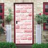 2pcs Pink Brick Wall Decoration Wall Sticker Self-adhesive Removable Waterproof Sticker Living Room Bedroom Entrance Door Backgr