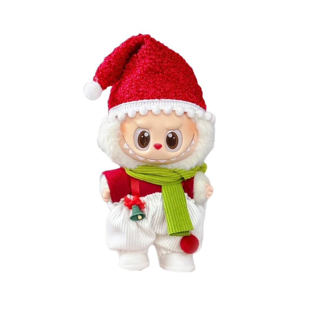 Clothes only - suitable for Labubu baby clothes, one, two and three generations of labubu pendant dolls can wear Christmas baby clothes set