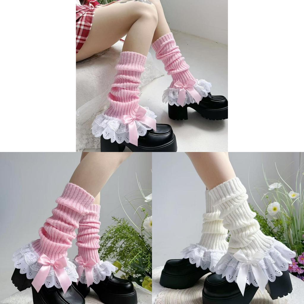 Lolita Winter Leg Warmers With Lace Trim For Girls Fashion And Comfort