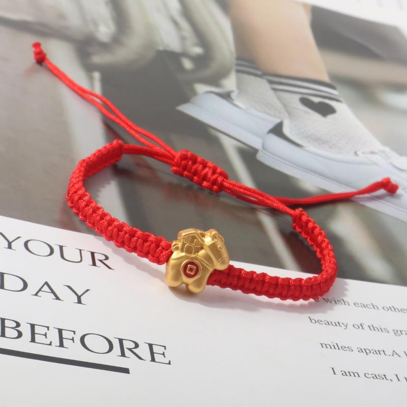 2026 New Year Zodiac Horse Bracelet Cartoon Lucky Horse Red String Woven Bracelet Couple Friend New Year Blessing Gift