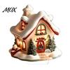 Decorative Holiday Figurines Christmas Candle Ornament, 2D Flat Acrylic Ornament with Base, Tree Decorations Snowman Reindeer Festive Table