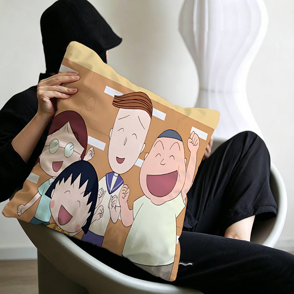 Catoon C-Chibi Maruko Chan Pillow Gift Home Office Decoration Bedroom Sofa Car Cushion Cover case 45x45