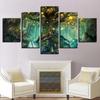 Canvas Pictures Living Room Wall Art Prints 5 Pieces Enchanted Tree Scenery Paintings Magic Forest Posters Home Decor Work