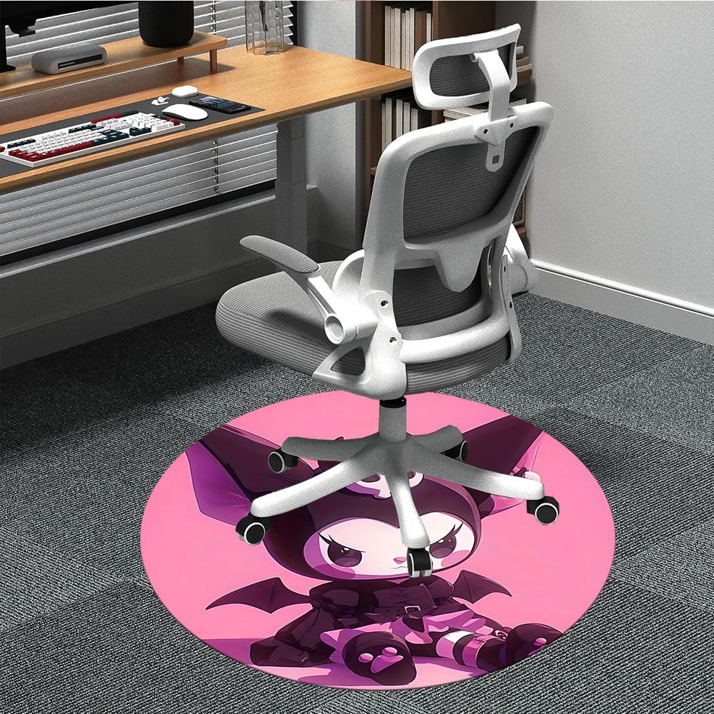 

Kuromi Sanrio Office Round Area Rug, Under Office Chairs Bedroom Living Room Home Decor a0908197 80cm by 80cm