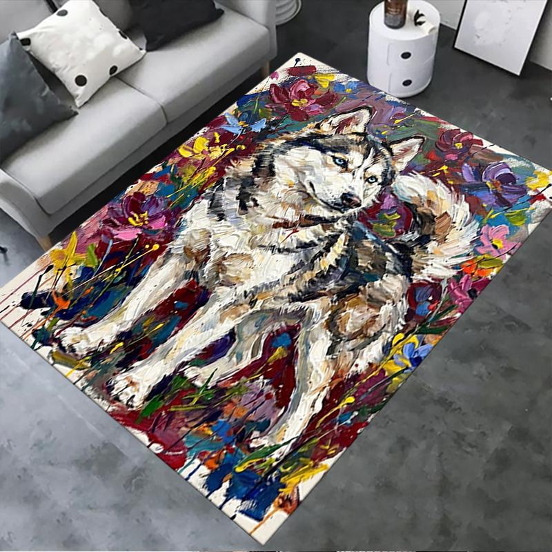 2025 New Husky Dog Carpet Rug for Living Room Bedroom Home Sofa Decoration,Kids play Non-slip Floor Mat67