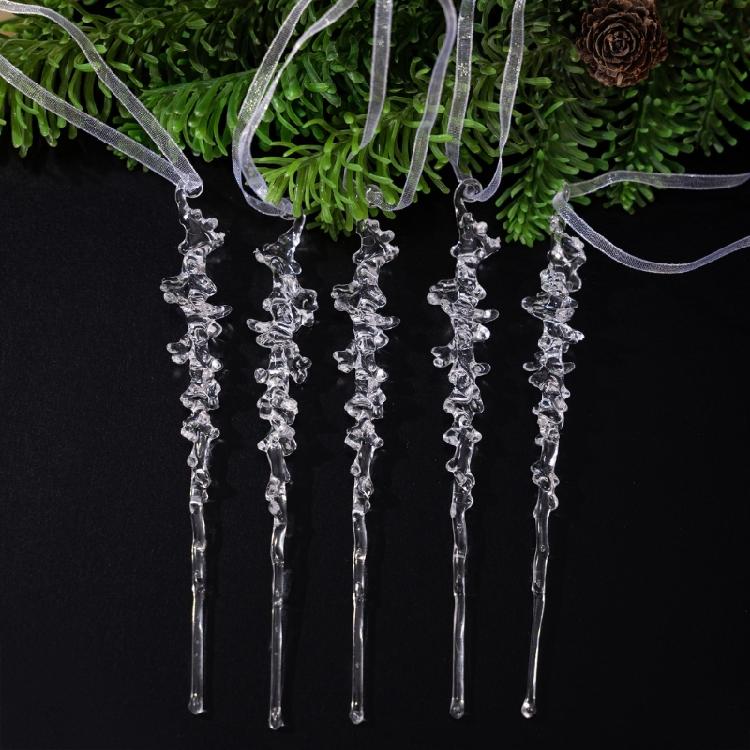 Additional Acrylic Ice Crystal Christmas Ornamentation Thin Permanent Decorative Pendants For Tree Boughs Gift Wrapping