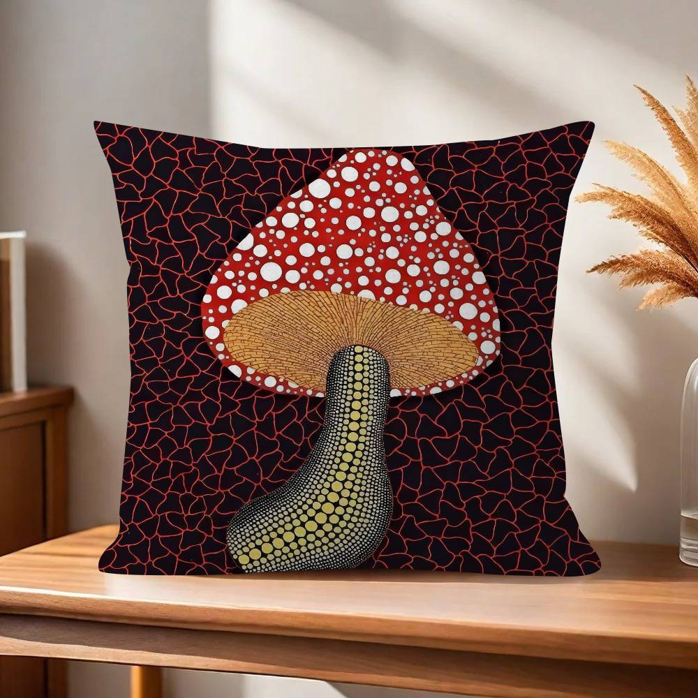 Japanese Yayoi Kusama Cushion Cover Pillowcase Upholstery Sofa Throw Pillow Home Decor Pillowcas