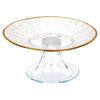 Goldenes Glas Tortenständer für Kuchen, Desserts, Snacks, Tablett 15,5 cm