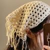 Neues Vintage Hohlstrick Dreieck Kopftuch für Damen Sommer Gestricktes Reise Stirnband Haartuch Foto Requisiten Mädchen Haar Accessoires