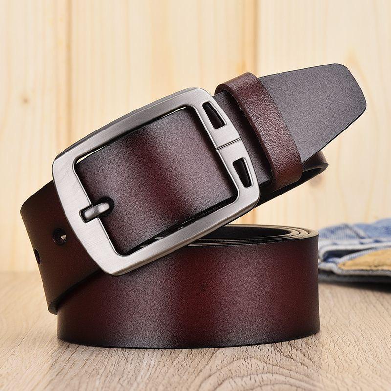 Men's Retro Genuine Leather Pin Buckle Belt - Casual Fashion Jeans Accessory