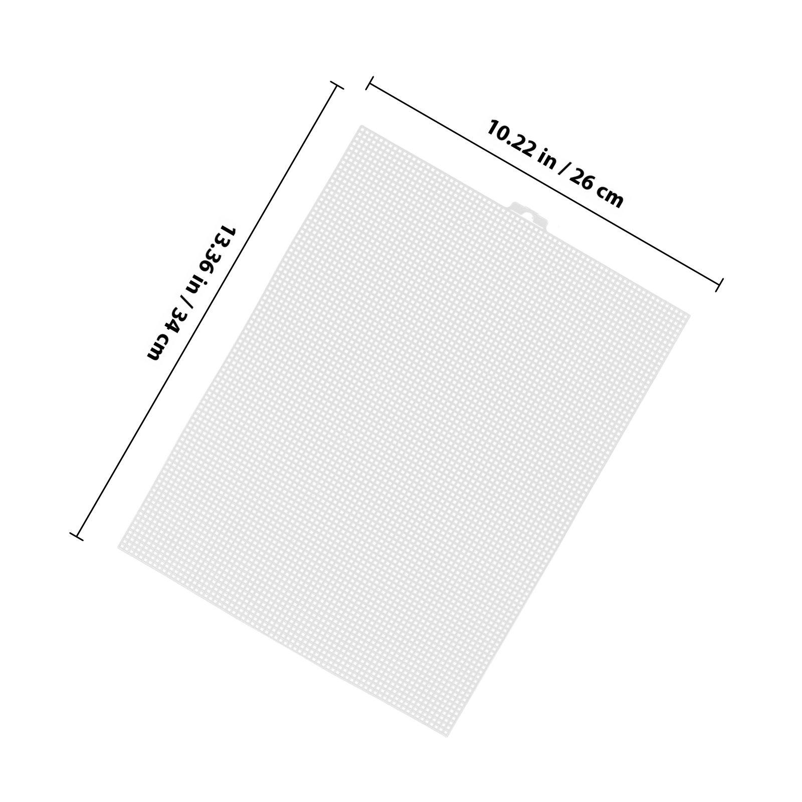 2Pcs Plastic Cross Stitch Fabric Embroidery Cloth Decorative Backcloth Easy Thread Management for DIY Embroidery Supplies