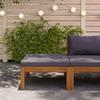 VidaXL Footrest with Dark Grey Cushion Solid Acacia Wood 316290