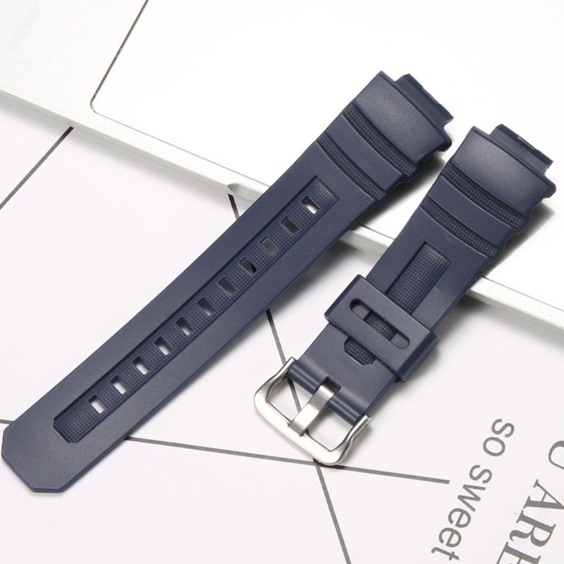 Příslušenství k hodinkám Pro Casio AW-591 AW-590 AWG-M100 AWG101 Řemínek 16mm Pánský Pryskyřičný Řemínek na hodinky Sportovní Voděodolný Náramek