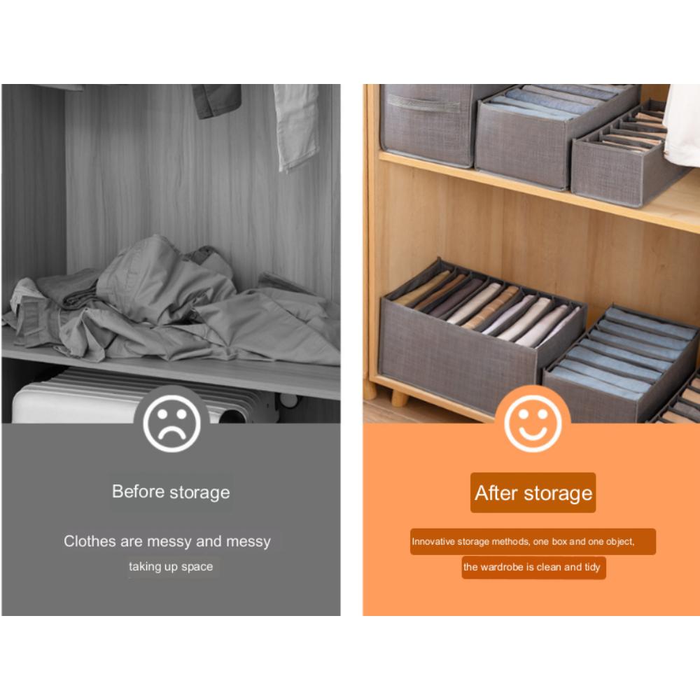 Pantaloni Depozitare haine Cutie din țesătură nețesă Blugi Jambiere Geanta de finisare compartimentată Coș despărțitor de îmbrăcăminte Dulapul de acasă Despărțitor Geantă Geanta de depozitare