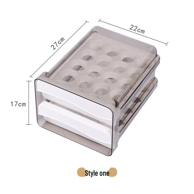 Refrigerator Egg Storage Drawer - Food-Grade Fresh-Keeping Container, Egg Tray Organizer, Kitchen Essential.
