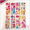 8Sheets/set Cartoon Dress Up Girls  Rewards Sticker Puffy Bubble Toys Stickers