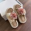 One Word Sandals Flower Fairy Cool Slippers Fashion with Skirt Platform Summer 2025 Autumn New Versatile Casual Beach