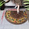 Luxury Retro Ethnic Style Welcome Mat Artificial Vision Carpet Home Semi-Circular Suitable for All Seasons Anti-fouling