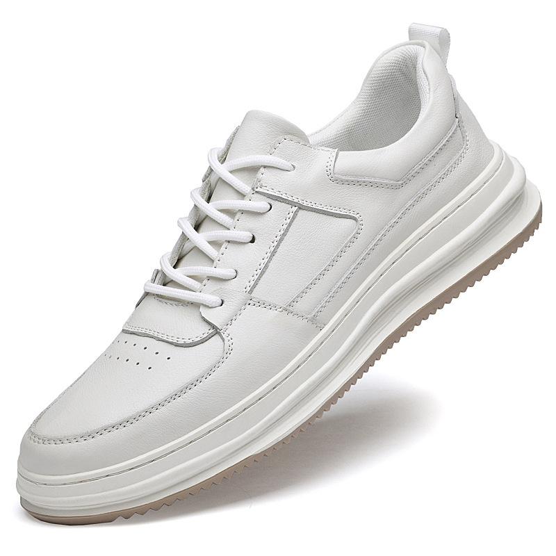 Men's Shoes Popular Cowhide Casual Leather Shoes Men's Breathable Trend Soft Sole Tooling Shoes British Sports Shoes Casual Board Shoes Men