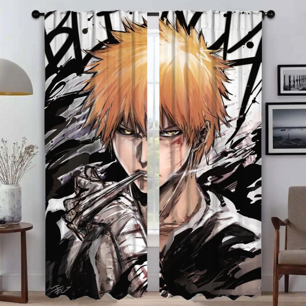 BleachS Curtains for Living Room Curtain for Room 2 Panel Halloween Decoration Shades Partition Home Interior Curtains Kitchen